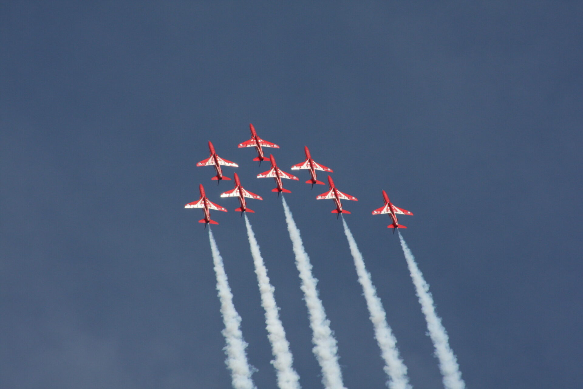 Diary of a painting - Those Magnificent Men 3 the red arrows in formation