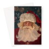 A Christmas card featuring a painting of Father Christmas / Santa